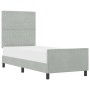 Estructura de cama Gris claro 80 x 200 cm Terciopelo