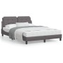 Bett mit grauer Kunstledermatratze 140x200 cm von vidaXL, Betten und Lattenroste - Ref: Foro24-3208869, Preis: 377,54 €, Raba...