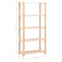 Shelving 5 levels 3 units solid pine wood 250 kg by vidaXL, Industrial shelving - Ref: Foro24-3051114, Price: 185,76 €, Disco...