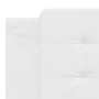 Cama con colchón cuero sintético blanco 180x200 cm