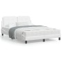 Bett mit weißer Kunstledermatratze 140x190 cm von vidaXL, Betten und Lattenroste - Ref: Foro24-3208860, Preis: 403,67 €, Raba...