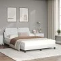 Bed with white synthetic leather mattress 140x190 cm by vidaXL, Beds and slatted bases - Ref: Foro24-3208860, Price: 405,05 €...