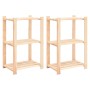 Regal 3 Ebenen 2 Einheiten massives Kiefernholz 150 kg von vidaXL, Industrieregale - Ref: Foro24-3051121, Preis: 80,55 €, Rab...