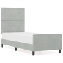 Estructura de cama Gris claro 80 x 200 cm Terciopelo