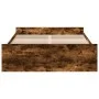 Cama con cajones madera de ingeniería roble ahumado 120x200 cm de vidaXL, Camas y somieres - Ref: Foro24-3280304, Precio: 137...