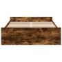 Cama con cajones madera de ingeniería roble ahumado 120x200 cm de vidaXL, Camas y somieres - Ref: Foro24-3280304, Precio: 138...