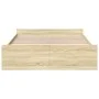 Sonoma oak engineered wood bed with drawers 160x200 cm by vidaXL, Beds and slatted bases - Ref: Foro24-3280281, Price: 150,71...