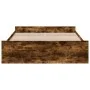 Smoked oak engineered wood bed with drawers 140x200 cm by vidaXL, Beds and slatted bases - Ref: Foro24-3280297, Price: 156,62...