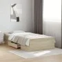 Sonoma oak engineered wood bed with drawers 90x190 cm by vidaXL, Beds and slatted bases - Ref: Foro24-3280344, Price: 114,91 ...