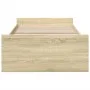 Sonoma oak engineered wood bed with drawers 90x190 cm by vidaXL, Beds and slatted bases - Ref: Foro24-3280344, Price: 114,91 ...