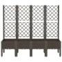 Pflanzgefäß mit braunem PP-Gitter 160x40x142 cm von vidaXL, Töpfe und Pflanzgefäße - Ref: Foro24-367935, Preis: 150,58 €, Rab...