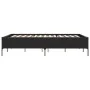 Engineered wood and black metal bed frame 140x200cm by vidaXL, Beds and slatted bases - Ref: Foro24-3279797, Price: 149,27 €,...