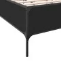 Engineered wood and black metal bed frame 140x200cm by vidaXL, Beds and slatted bases - Ref: Foro24-3279797, Price: 149,27 €,...