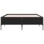 Estructura de cama madera de ingeniería y metal negro 140x190cm de vidaXL, Camas y somieres - Ref: Foro24-3279807, Precio: 14...