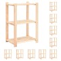 3-stöckiges Regal 10 Stück massives Zirbenholz 150 kg von vidaXL, Industrieregale - Ref: Foro24-3051124, Preis: 357,42 €, Rab...