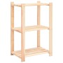3-stöckiges Regal 10 Stück massives Zirbenholz 150 kg von vidaXL, Industrieregale - Ref: Foro24-3051124, Preis: 357,42 €, Rab...
