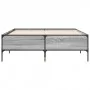 Sonoma-graues Metall-Holzwerkstoff-Bettgestell, 150 x 200 cm von vidaXL, Betten und Lattenroste - Ref: Foro24-3279795, Preis:...