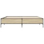 Engineered wood metal bed frame Sonoma oak 180x200 cm by vidaXL, Beds and slatted bases - Ref: Foro24-3279783, Price: 150,81 ...