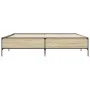 Estructura cama madera ingeniería metal roble Sonoma 180x200 cm de vidaXL, Camas y somieres - Ref: Foro24-3279783, Precio: 14...