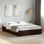 Bettgestell aus Holzwerkstoff und schwarzem Metall, 120 x 200 cm von vidaXL, Betten und Lattenroste - Ref: Foro24-3279847, Pr...