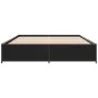 Bettgestell aus Holzwerkstoff und schwarzem Metall, 120 x 200 cm von vidaXL, Betten und Lattenroste - Ref: Foro24-3279847, Pr...