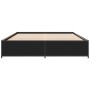 Estructura de cama madera de ingeniería y metal negro 120x200cm de vidaXL, Camas y somieres - Ref: Foro24-3279847, Precio: 12...