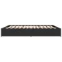 Engineered wood and black metal bed frame 160x200cm by vidaXL, Beds and slatted bases - Ref: Foro24-3279832, Price: 138,17 €,...