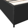Engineered wood and black metal bed frame 160x200cm by vidaXL, Beds and slatted bases - Ref: Foro24-3279832, Price: 138,17 €,...