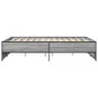 Sonoma gray metal engineered wood bed frame 140x190 cm by vidaXL, Beds and slatted bases - Ref: Foro24-3279900, Price: 138,47...