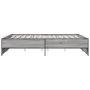 Sonoma gray metal engineered wood bed frame 150x200 cm by vidaXL, Beds and slatted bases - Ref: Foro24-3279885, Price: 147,22...