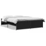 Engineered wood and black metal bed frame 140x200cm by vidaXL, Beds and slatted bases - Ref: Foro24-3279887, Price: 143,57 €,...