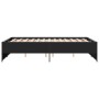 Bettgestell aus Holzwerkstoff und schwarzem Metall, 135 x 190 cm von vidaXL, Betten und Lattenroste - Ref: Foro24-3279902, Pr...