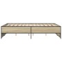 Bettgestell aus Sonoma-Eiche-Metallwerkstoff, 140 x 190 cm von vidaXL, Betten und Lattenroste - Ref: Foro24-3279898, Preis: 1...