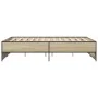 Estructura cama madera ingeniería metal roble Sonoma 140x190 cm de vidaXL, Camas y somieres - Ref: Foro24-3279898, Precio: 13...