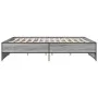 Sonoma gray metal engineered wood bed frame 200x200 cm by vidaXL, Beds and slatted bases - Ref: Foro24-3279870, Price: 154,02...