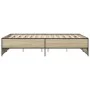 Estructura cama madera ingeniería metal roble Sonoma 120x200 cm de vidaXL, Camas y somieres - Ref: Foro24-3279893, Precio: 13...