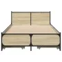 Sonoma oak engineered wood bed with drawers 90x200 cm by vidaXL, Beds and slatted bases - Ref: Foro24-3279968, Price: 154,21 ...