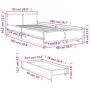 Sonoma oak engineered wood bed with drawers 90x200 cm by vidaXL, Beds and slatted bases - Ref: Foro24-3279968, Price: 154,21 ...