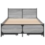 Cama con cajones madera de ingeniería gris Sonoma 75x190 cm de vidaXL, Camas y somieres - Ref: Foro24-3279975, Precio: 150,03...
