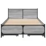 Sonoma gray engineered wood bed with drawers 75x190 cm by vidaXL, Beds and slatted bases - Ref: Foro24-3279975, Price: 148,24...