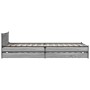Cama con cajones madera de ingeniería gris Sonoma 75x190 cm de vidaXL, Camas y somieres - Ref: Foro24-3279975, Precio: 150,03...