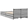 Sonoma gray engineered wood bed with drawers 75x190 cm by vidaXL, Beds and slatted bases - Ref: Foro24-3279975, Price: 148,24...
