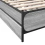 Sonoma gray engineered wood bed with drawers 75x190 cm by vidaXL, Beds and slatted bases - Ref: Foro24-3279975, Price: 148,24...