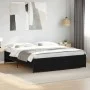 Engineered wood and black metal bed frame 180x200cm by vidaXL, Beds and slatted bases - Ref: Foro24-3279872, Price: 154,59 €,...