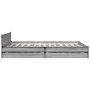 Sonoma gray engineered wood bed with drawers 140x200 cm by vidaXL, Beds and slatted bases - Ref: Foro24-3279935, Price: 185,8...