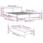 Sonoma gray engineered wood bed with drawers 140x200 cm by vidaXL, Beds and slatted bases - Ref: Foro24-3279935, Price: 185,8...