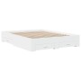 Weißes Holzwerkstoffbett mit Schubladen 140x200 cm von vidaXL, Betten und Lattenroste - Ref: Foro24-3280384, Preis: 179,56 €,...