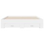 Weißes Holzwerkstoffbett mit Schubladen 140x200 cm von vidaXL, Betten und Lattenroste - Ref: Foro24-3280384, Preis: 179,56 €,...