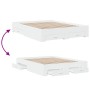Weißes Holzwerkstoffbett mit Schubladen 140x200 cm von vidaXL, Betten und Lattenroste - Ref: Foro24-3280384, Preis: 179,56 €,...