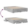 Concrete gray engineered wood bed with drawers 160x200 cm by vidaXL, Beds and slatted bases - Ref: Foro24-3280373, Price: 197...